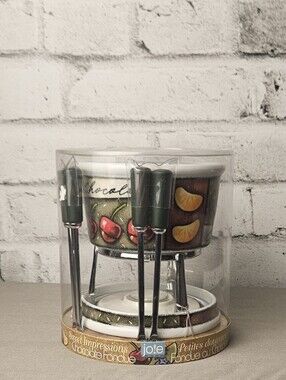 Joie Sweet Impressions Chocolate Fondue Set Fruit Design NIB